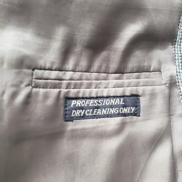 Enrico Cipriani Suit Jacket Mens 44R Green Silk Button Long Sleeve - Picture 5 of 6